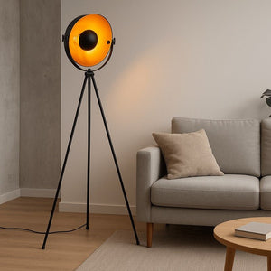 Lámpara de pie vintage con trípode "Galilen" - E27 - Barcelona Led-Decoración