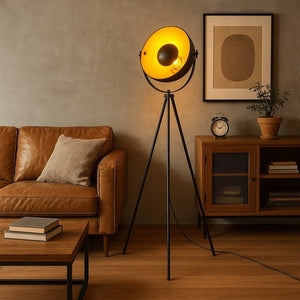 Lámpara de pie vintage con trípode "Galilen" - E27 - Barcelona Led-Decoración
