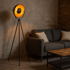 Lámpara de pie vintage con trípode "Galilen" - E27 - Barcelona Led-Decoración
