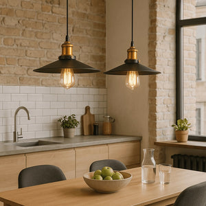 Lámpara colgante Retro "CLOCK WORK" con casquillo E27 60W (12)