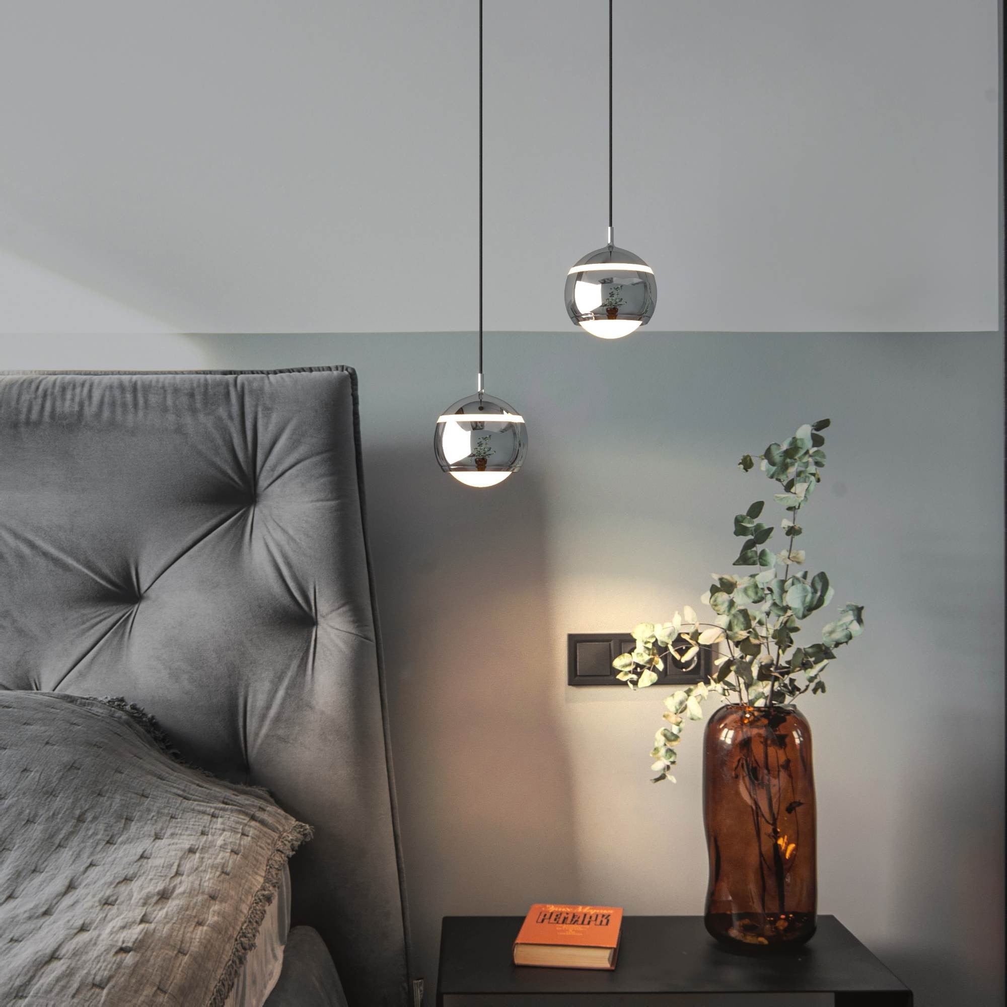 Lámpara colgante LED para carril magnético 48V "JADE"- Ø10 - 7W - 2700K - Chip OSRAM (1)