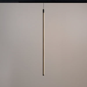 Lámpara colgante LED vertical para carril magnético - 48V - 15W - 2800K - Negra - Barcelona Led-
