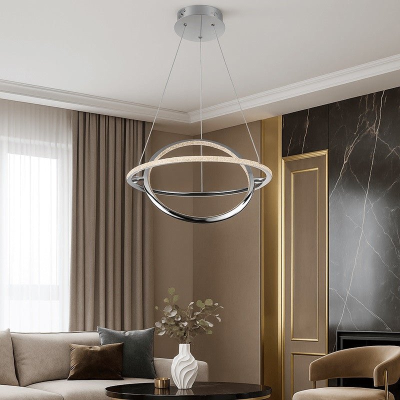 Lámpara colgante LED "SIRKLER" 28W efecto cuarzo - Barcelona Led-Decoración