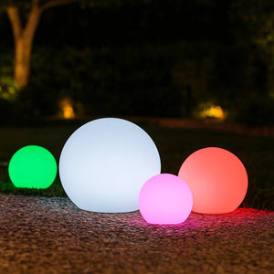 Lámpara de mesa o suelo esfera exterior - RGBW - 2W- Ø40cm - Recargable (15)
