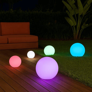 Lámpara de mesa o suelo esfera exterior - RGBW - 1W - Ø20cm - Recargable - Barcelona Led-