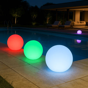 Lámpara de mesa o suelo esfera exterior - RGBW - 2W- Ø40cm - Recargable (18)