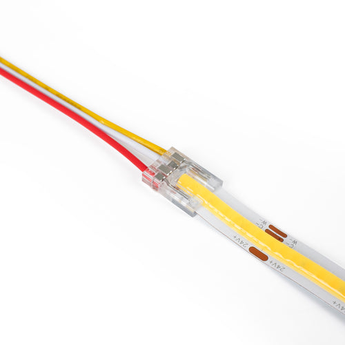 COB LED strip to power connector – CCT – 10mm – IP20