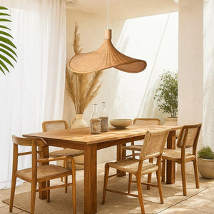 Lámpara colgante de mimbre "Bellas" - Barcelona Led-Decoración