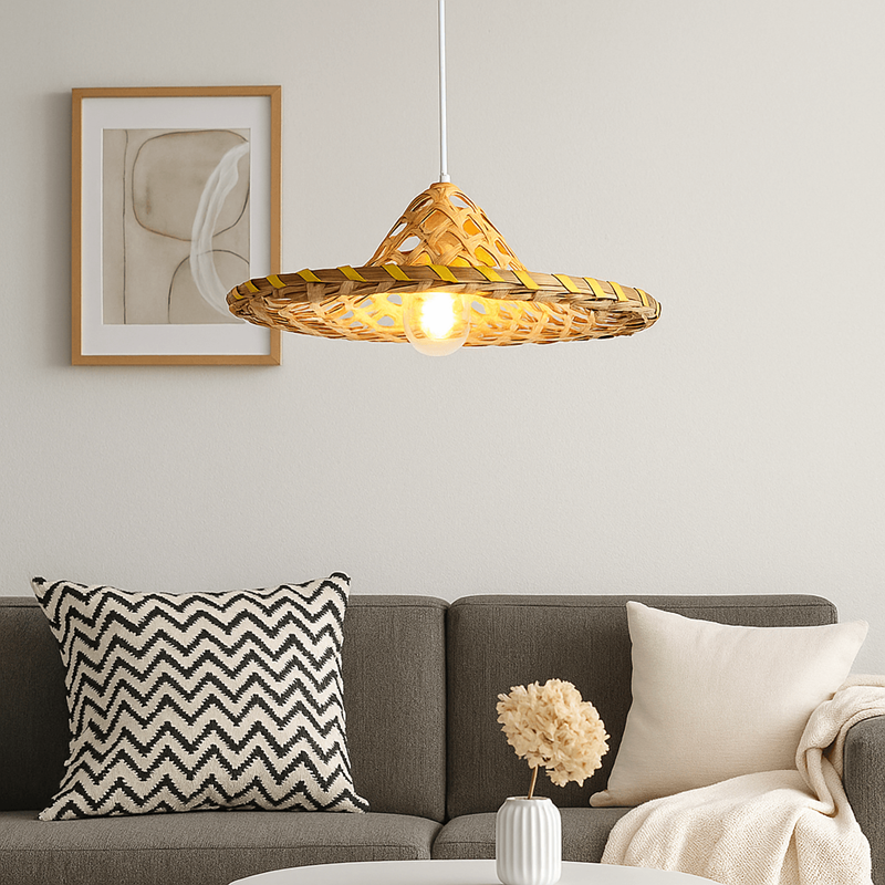Lámpara colgante de bamboo "DIDO" - Barcelona Led-Decoración