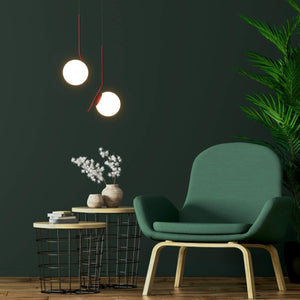 Lámpara colgante bola cristal "HERMI" - E27 - Barcelona Led-Decoración