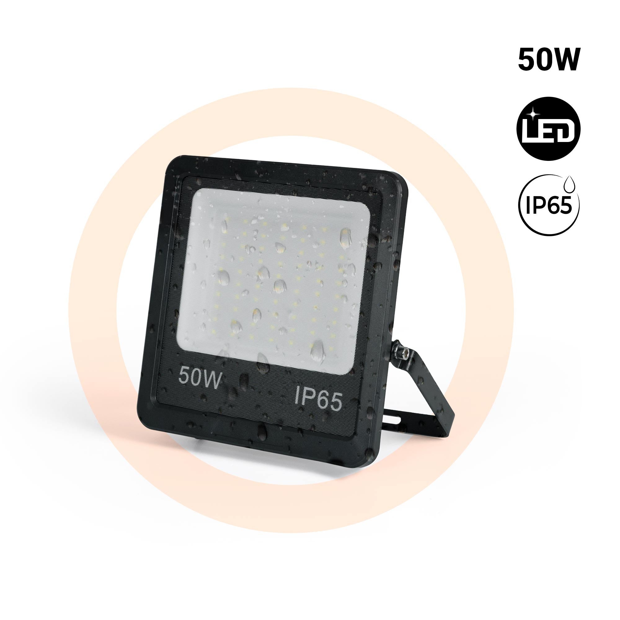Proyector LED de exterior - 50W - Negro - IP65 & Proyector LED de exterior - 50W - Negro - IP65