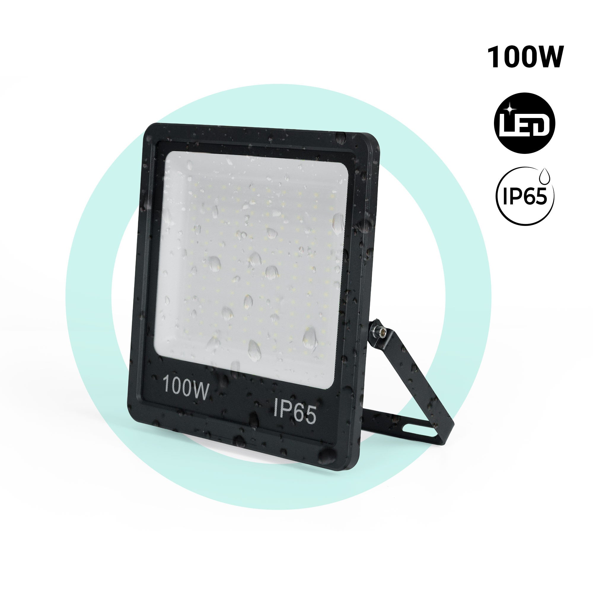 Proyector LED de exterior - 100W - Negro - IP65 & Proyector LED de exterior - 100W - Negro - IP65