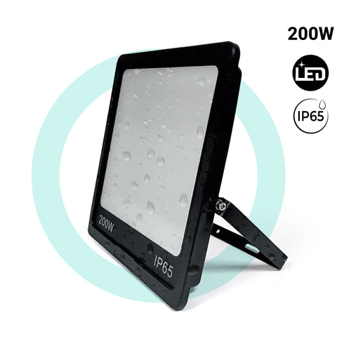 Faro LED esterno - 200W - Nero - IP65 - 6000K