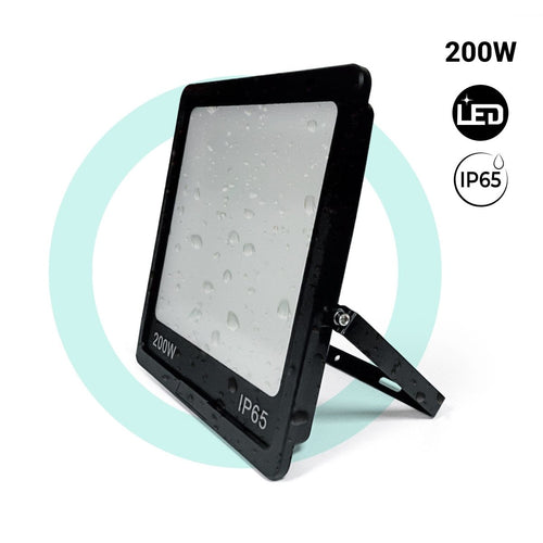 Proyector LED exterior - 200W - Negro - IP65 - 6000K