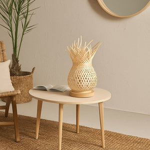 Lámpara de mesa de mimbre "VIMET" - Barcelona Led-Decoración