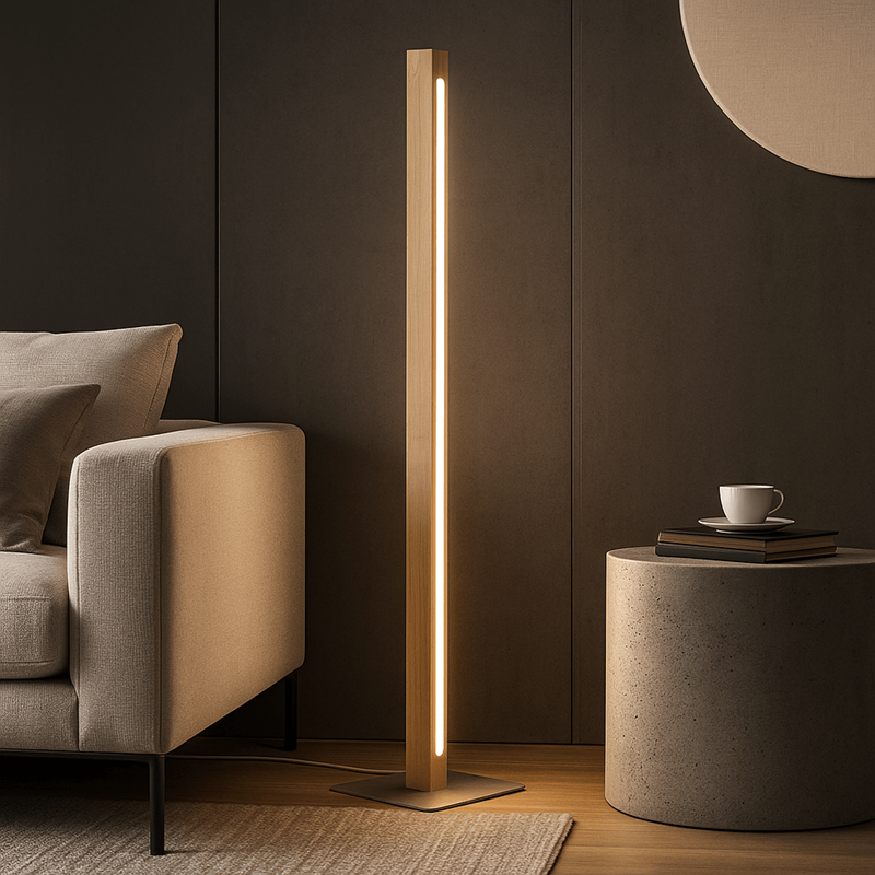 Lámpara de pie madera "Floak" 24W - Dimable - Blanco cálido (1)