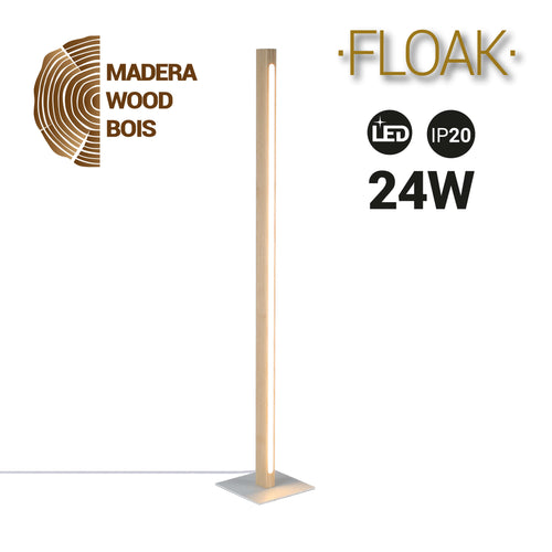 Lámpara de pie madera