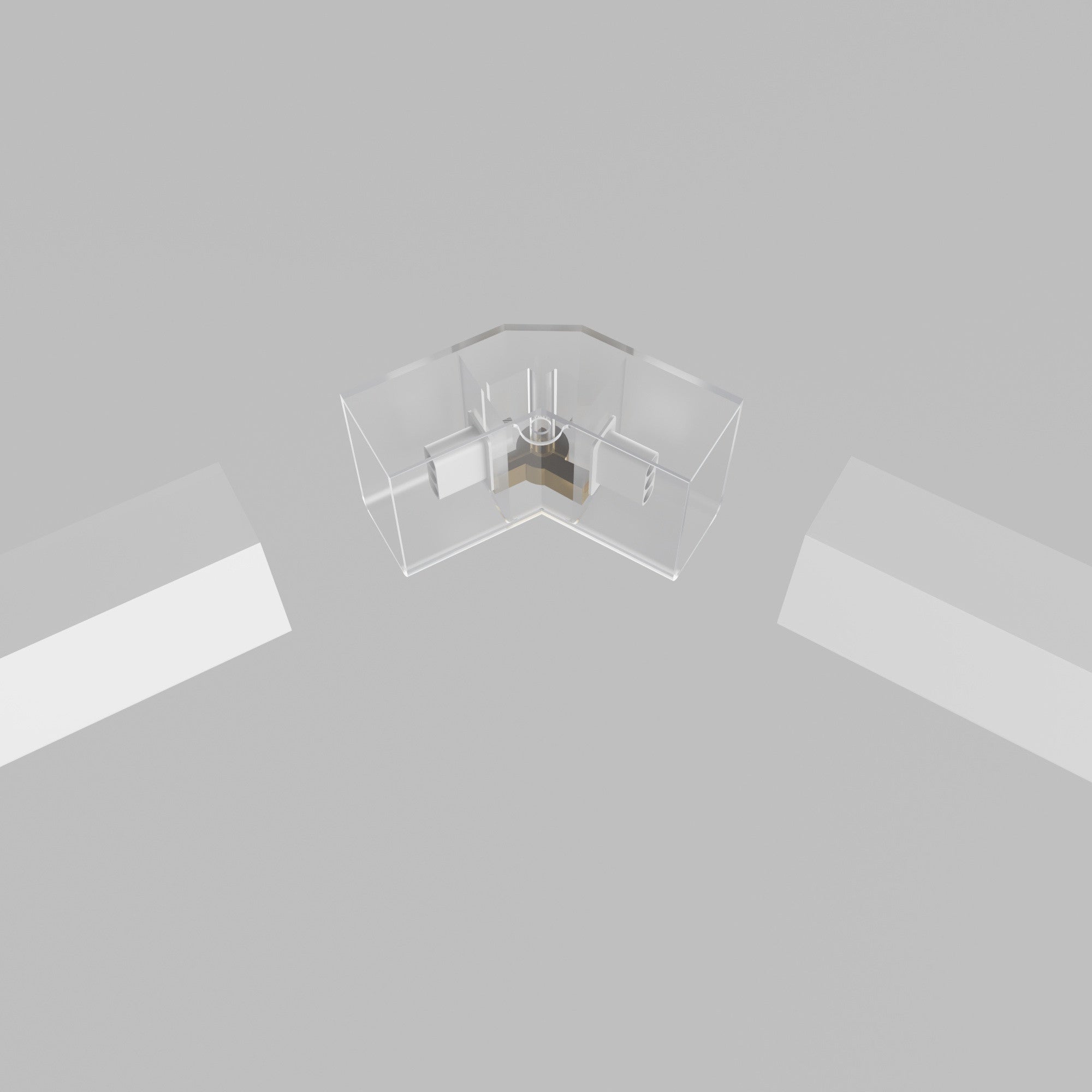 Conector en V para hexágono - 120° - 2,2 cm