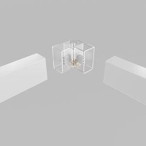 Conector en V para hexágono - 90° - 2,2 cm