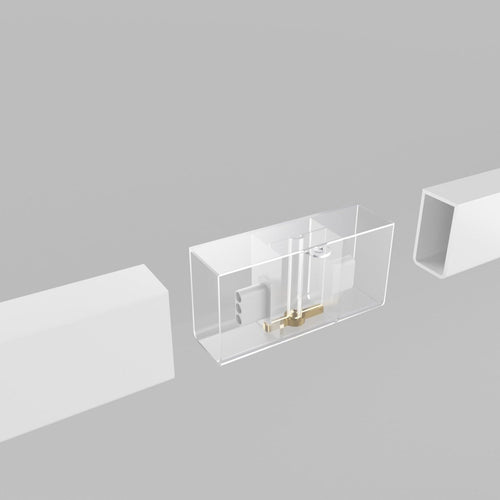Gerader Anschluss für Linearleuchte - 180° - 2,2 cm