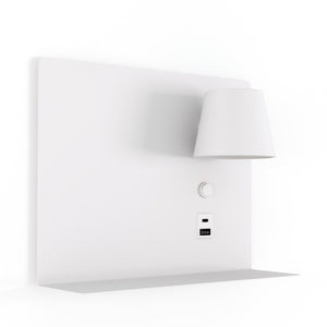 Aplique de pared para lectura con puerto USB y USBC "BASKOP" - 6W - Izquierda y Derecha (6)