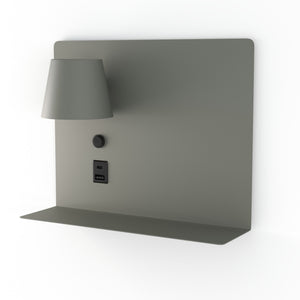 Aplique de pared para lectura con puerto USB y USBC "BASKOP" - 6W - Lado Izquierdo (19)