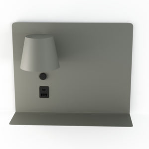 Aplique de pared para lectura con puerto USB y USBC "BASKOP" - 6W - Lado Izquierdo (21)