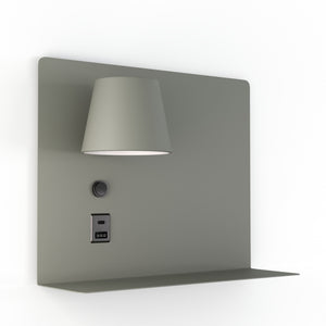 Aplique de pared para lectura con puerto USB y USBC "BASKOP" - 6W - Lado Izquierdo (23)