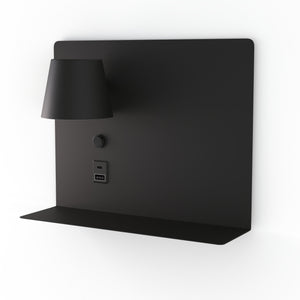 Aplique de pared para lectura con puerto USB y USBC "BASKOP" - 6W - Lado Izquierdo (3)