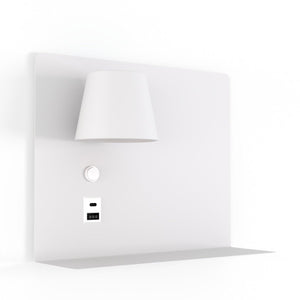 Aplique de pared para lectura con puerto USB y USBC "BASKOP" - 6W - Izquierda y Derecha - Barcelona Led-Decoración