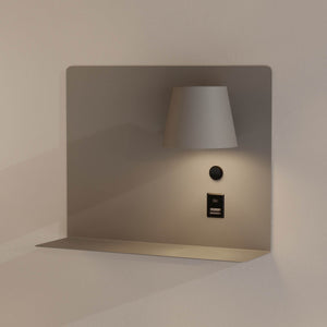 Aplique de pared para lectura con puerto USB y USBC "BASKOP" - 6W - Izquierda y Derecha (37)