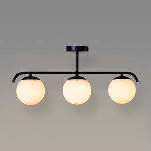 Lámpara de techo triple bolas cristal "TALÍ" - 3xE27 - Barcelona Led-Decoración