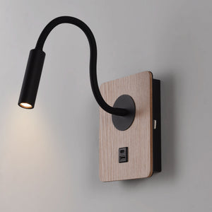 Aplique de pared flexible para lectura "LONDON" - Chip CREE - 3W - USB+USBC (4)