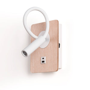 Aplique de pared flexible para lectura "LONDON" - Chip CREE - 3W - USB+USBC - Barcelona Led-Decoración