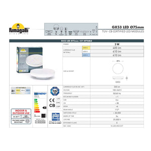 Baliza empotrable LED FUMAGALLI "LETI 100 ROUND-ST" GX53 - 3W - IP66 (21)