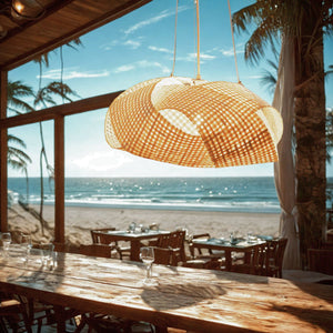 Lámpara colgante de mimbre "NIDO" - E27 (9)