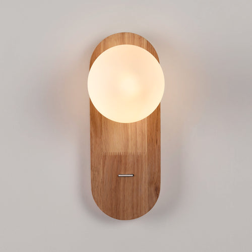 Wandlamp bol glas