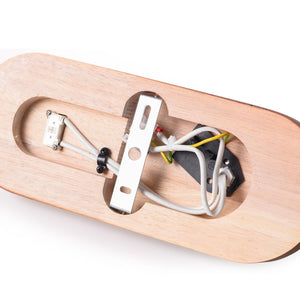 Aplique de pared bola cristal "SOMA" con interruptor - E27 - Madera (17)
