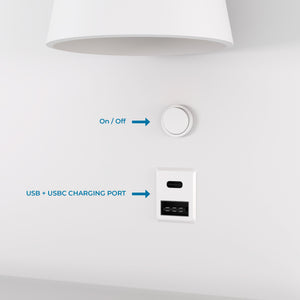 Aplique de pared para lectura con puerto USB y USBC "BASKOP" - 6W - Izquierda y Derecha (43)