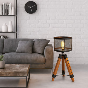 Lámpara de pie vintage con trípode "NICONAGE" (1)