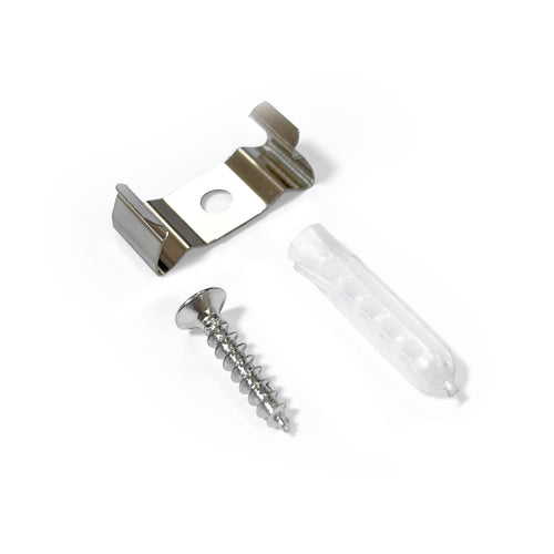 Kit - 40 Grapas metálicas +40 Tornillos + 40 Tarugos - Estructura LED Hexagonal