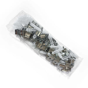 Kit - 40 Grapas metálicas +40 Tornillos + 40 Tarugos - Estructura LED Hexagonal (1)