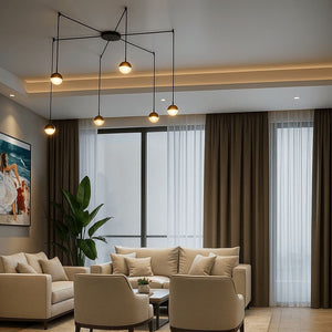 Lámpara colgante LED de diseño "ÓRBITA" - 6 x 9W (54W) - Barcelona Led-Decoración