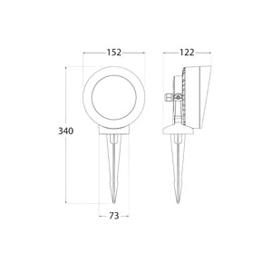 Estaca de jardín LED FUMAGALLI "TOMMY-EL SPIKE" - GX53 - CCT - IP55 - Barcelona Led-