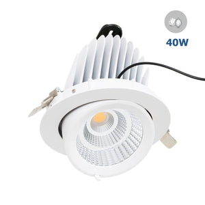 Downlight LED basculante empotrable - Chip especial para comercios - 40W - Barcelona Led-