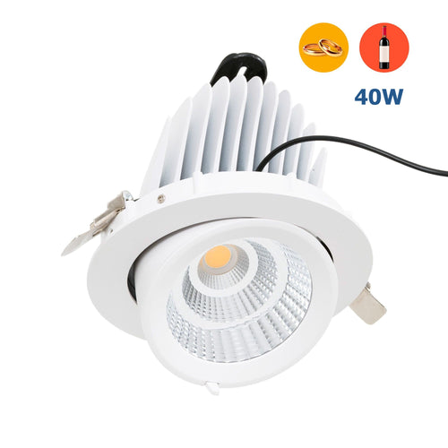 Spot LED encastré orientable - Puce spéciale pour les teintes or et bordeaux - 40 W