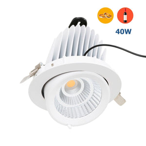 Downlight LED basculante empotrable - Chip especial para comercios - 40W - Barcelona Led-
