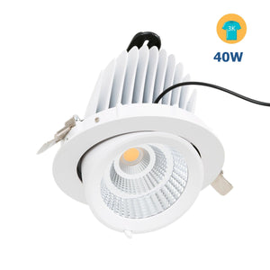 Downlight LED basculante empotrable - Chip especial para comercios - 40W (68)