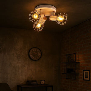 Lámpara de techo orientable jaula "AZOR-3" E14 - Barcelona Led-Decoración
