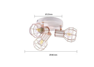 Lámpara de techo orientable jaula "AZOR-3" E14 - Barcelona Led-Decoración